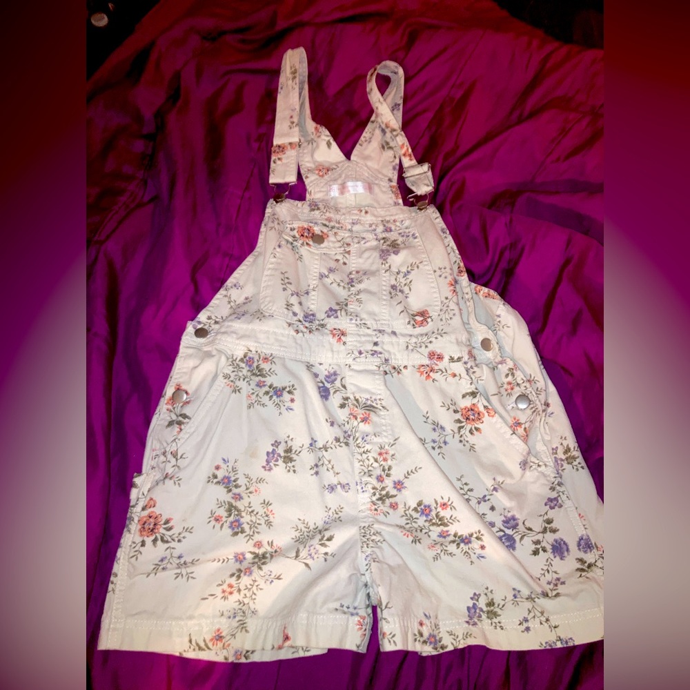 Floral overalls